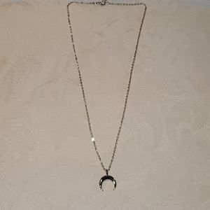 Silver Half Moon Necklace